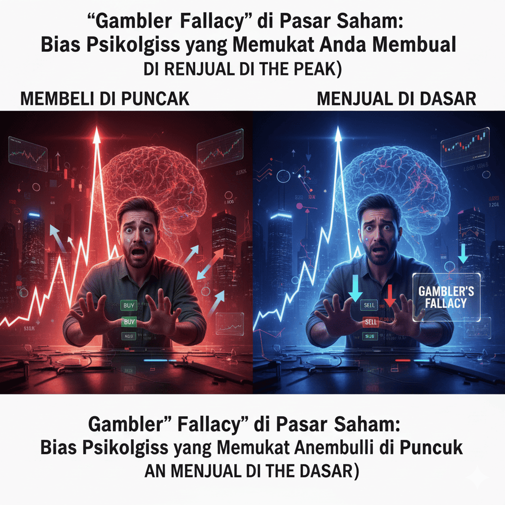 'Gambler's Fallacy' di Pasar Saham: Bias Psikologis yang Membuat Anda Membeli di Puncak dan Menjual di Dasar